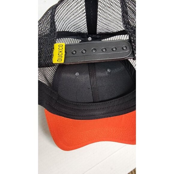 DUCKCO Austin Texas Trucker Hat Mesh Back Snapback Cap Gray, Orange & Black - Picture 7 of 10